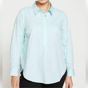 NEW Universal Standard Elbe Stretch Poplin Shirt Classic Fit